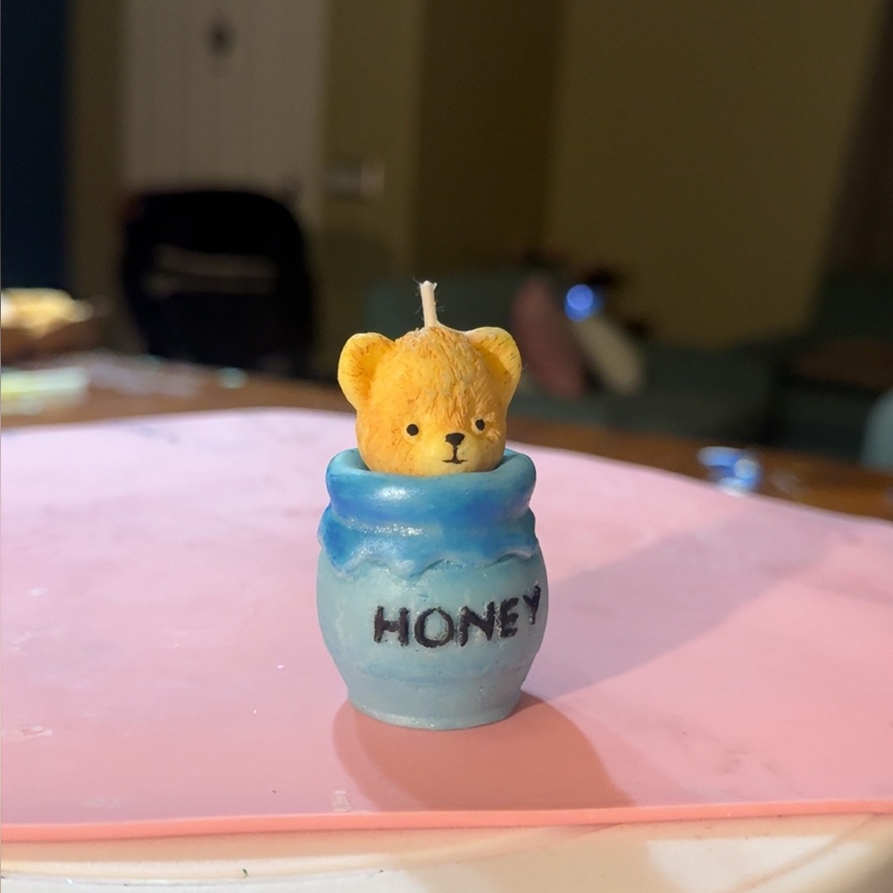 Cute Bear Candle in Blue Jar we make candles for every special event
